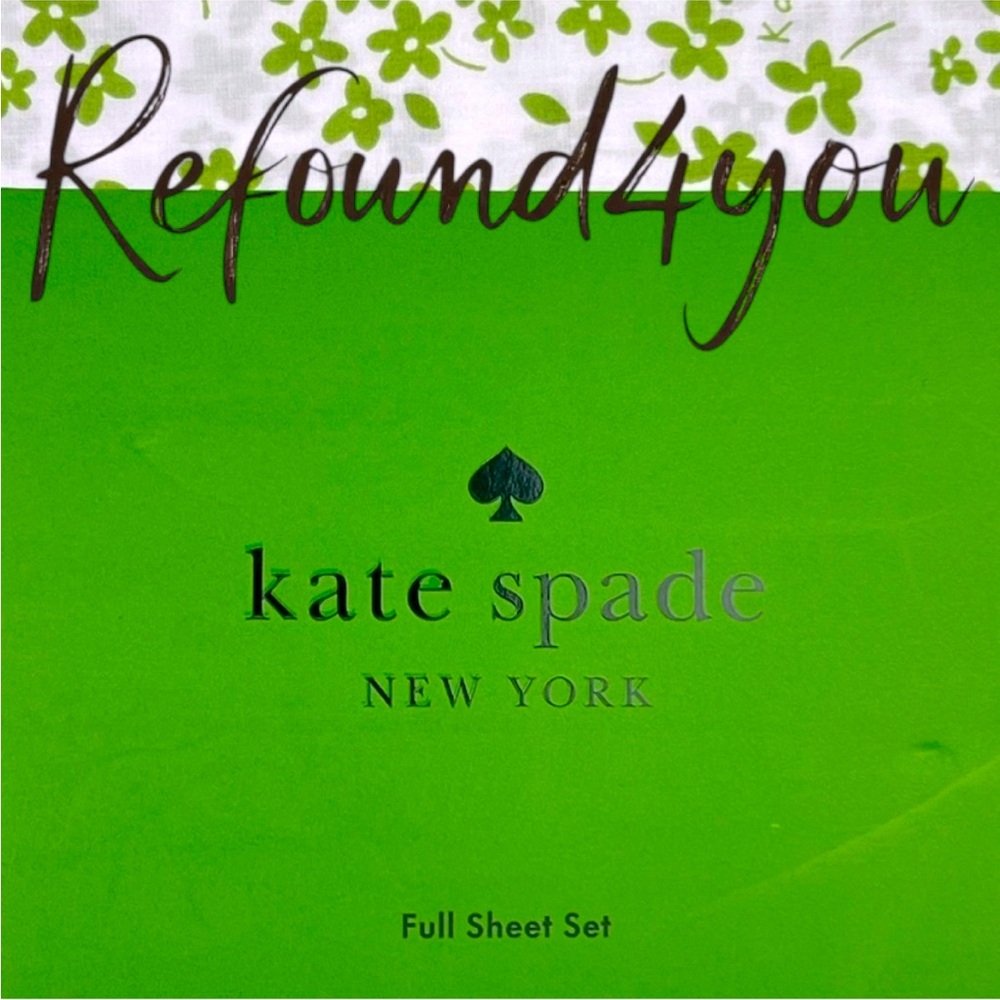 Kate Spade - ‘Green Floral’ Full Size Sheet Set. NWT Firm! No offers!